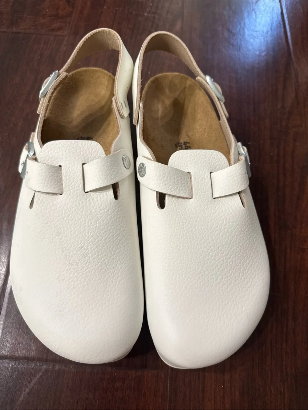 Birkenstock Tokio White Leather Buckle Adjustable Strap Men size 11 Euro 44